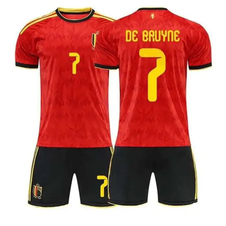 Belgium National Team De Bruyne #7 Home Jersey Set